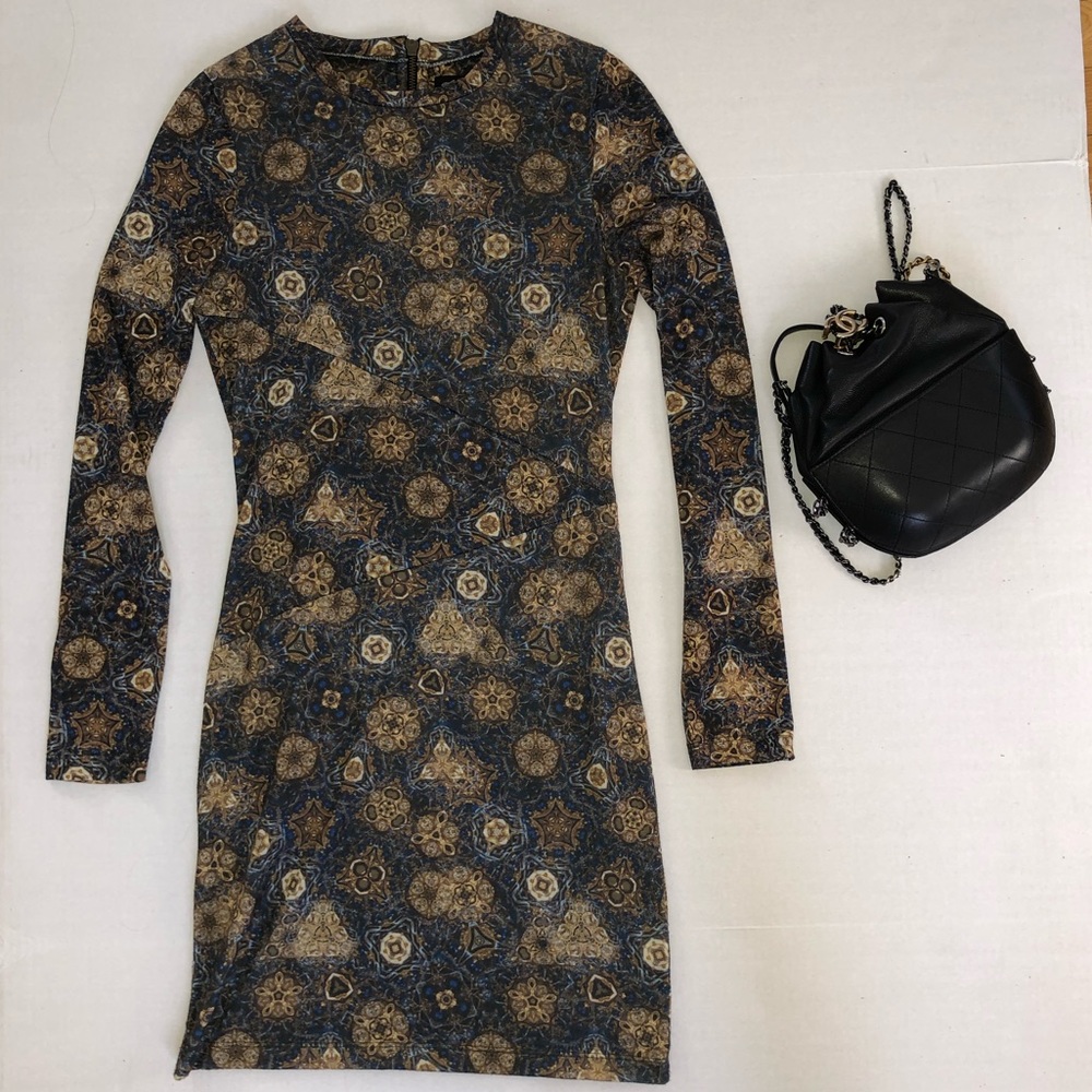 Torn by Ronny Kobo Psychedelic Print Mini Dress S